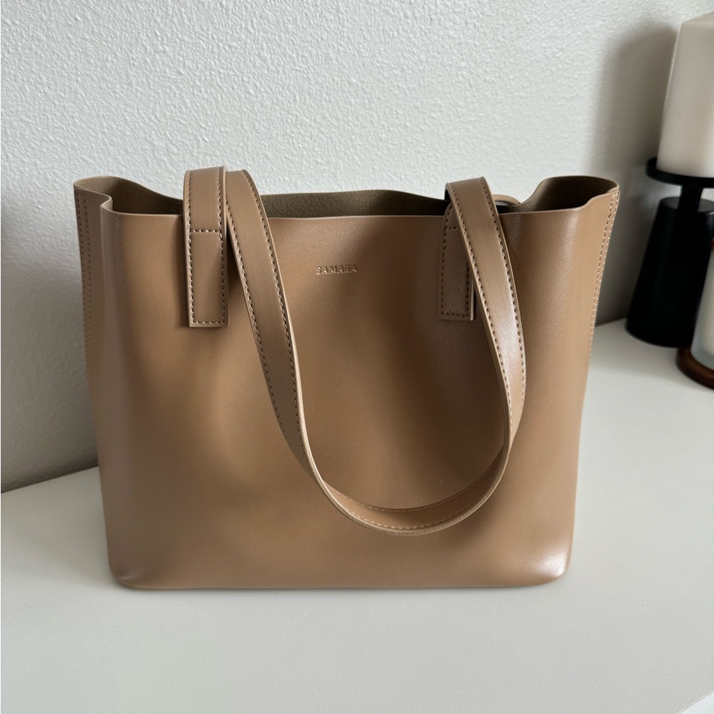 Vegan leather mini tote bag